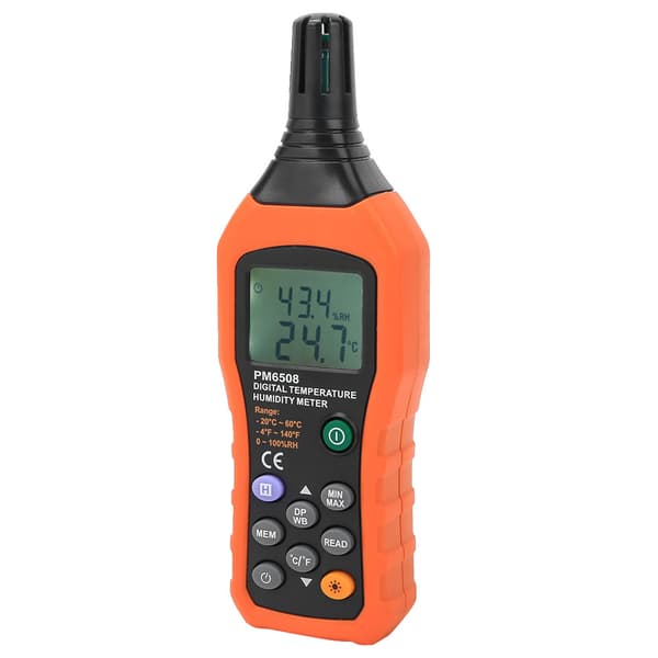 PeakMeter PM6508 Digital Hygrometer Termometer Fugtighed Temperaturmåler