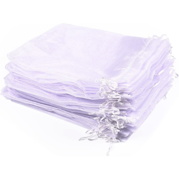Transparent nettaske, 13*18cm, hvid, 50 stk