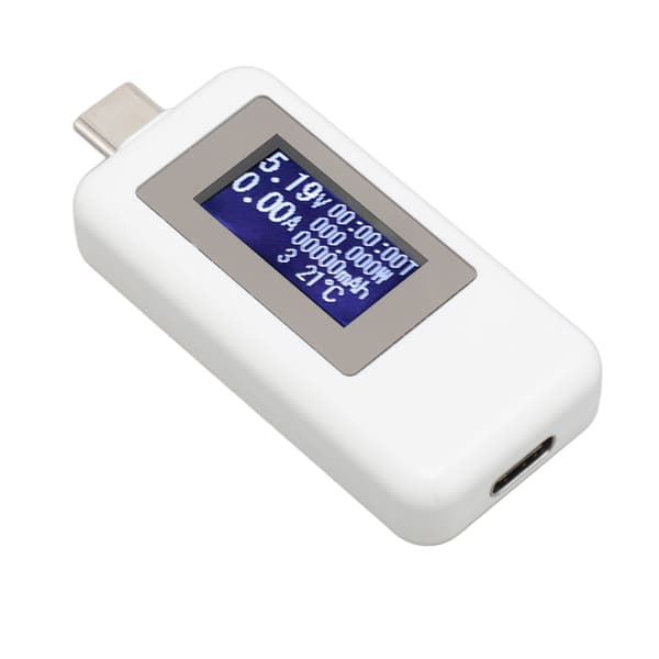 KWS 1802C USB C Digitalt Multimeter 0-5.1A 4-30V 0-155W 0-99 Timer Laboratorie Strømmåler