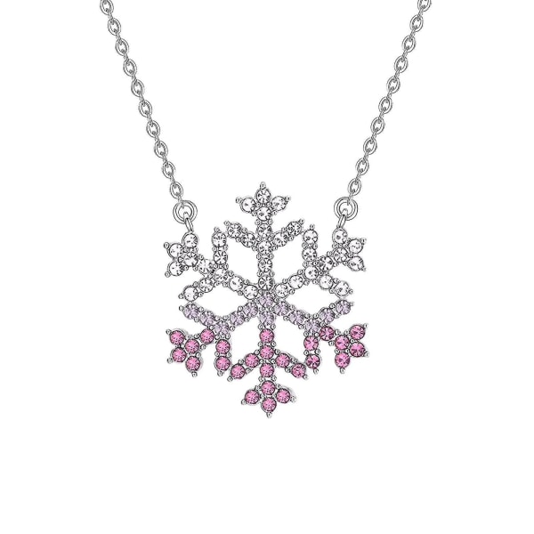 Temperament ädelsten snöflinga halsband kvinnliga smycken Snowflake halsband