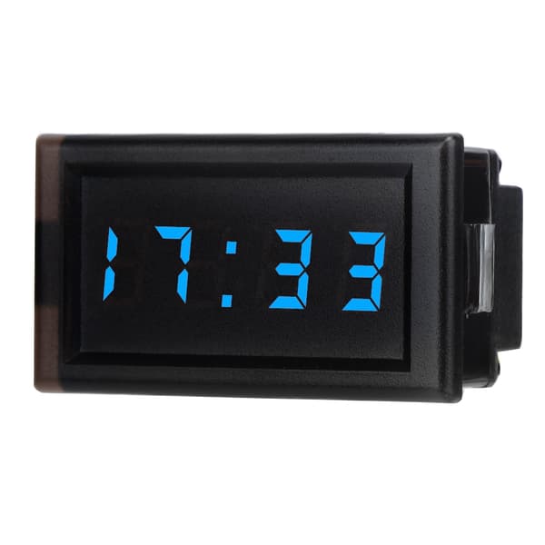 DC 4.5 30V Vattentät Bil Auto Elektronisk LED Digital Klocka Blå Display