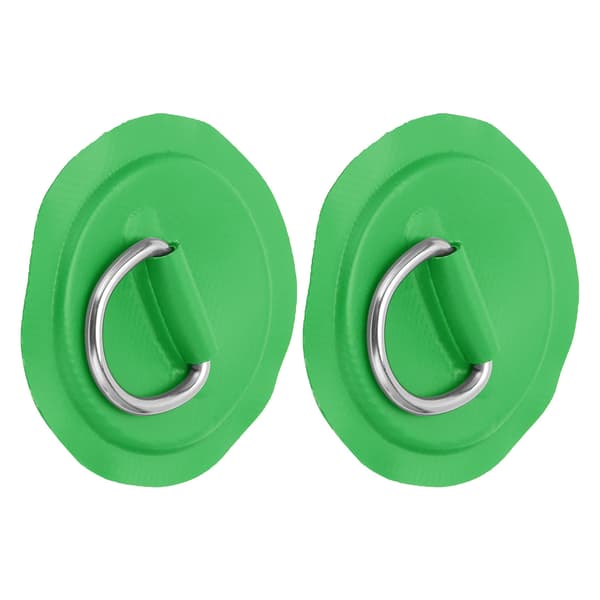 D-ring Pad PVC Oppblåsbar Båt Flåte Jolle Kano Surfebrett Kajakk Montering Grønn
