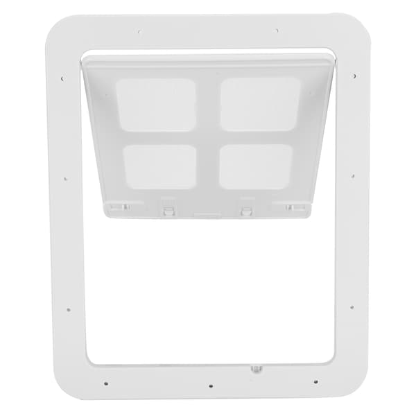 Husdjurs Skärmdörr Magnetisk Flik Ventilation Vit Liten