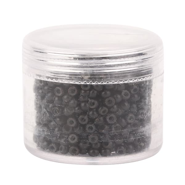 1000 stk. 3 mm x 2 mm Mørkebrune Silikone Micro Ringe Perler Hårforlængelsesværktøj