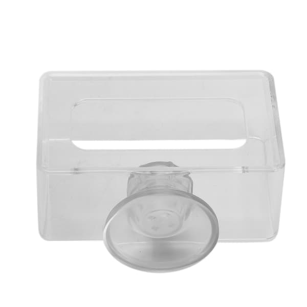 Flydende Akryl Fiskefoderring Akvarium Transparent S 6x10x4cm