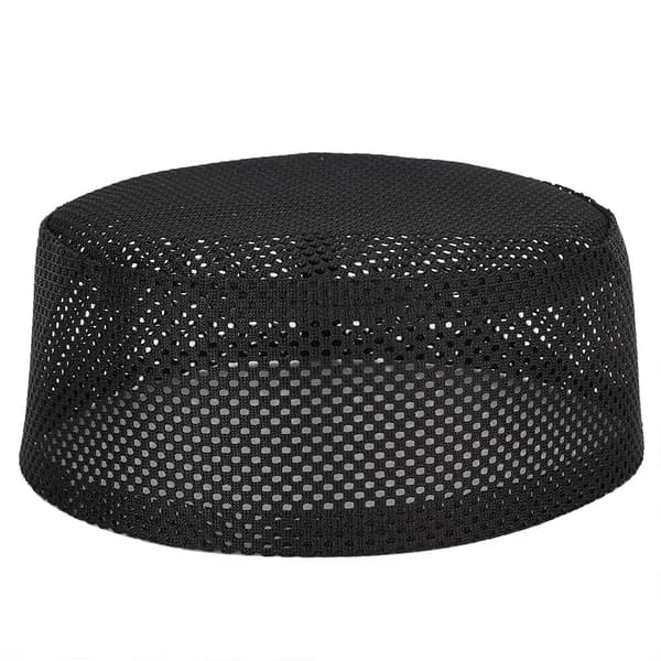Polyester Bomuldsblanding Muslimske Bedebøn Hat Islam Mand Broderi Hat Sort 60cm