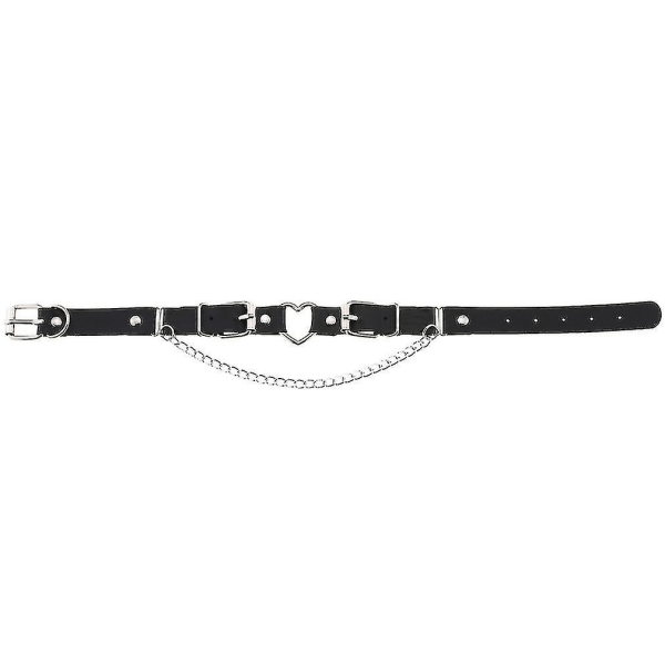 Goth Black Heart Choker Punk Halsband Krage För Tjej Cool Chocker Neck Cosplay Smycken Egirl Gothic Accessoarer white