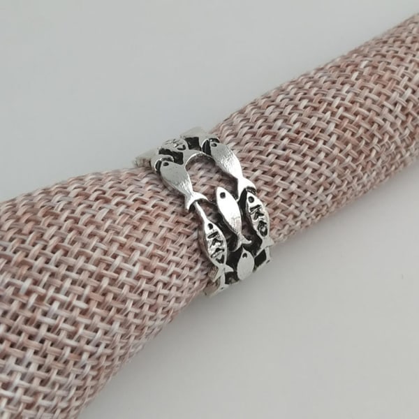 Djurring Praktisk Justerbar Fashionabla Fish Design Finger Smycken för flickvän