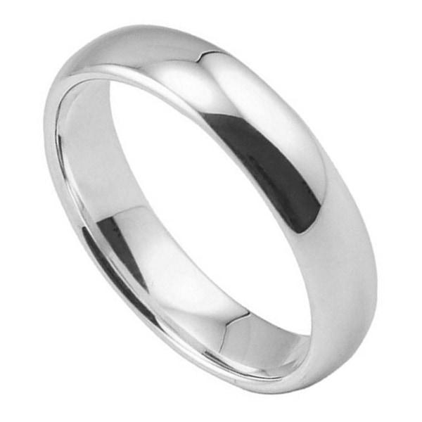 Unisex simpel høj polsk almindelig kuppel fingerring par forlovelse smykker gave Silver US 10
