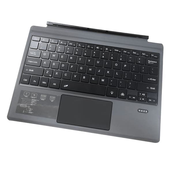 Uppladdningsbart Ultratunt Trådlöst Bluetooth-tangentbord med pekplatta för Surface Pro 3 Pro4 Pro5 Pro6 Pro7 7+