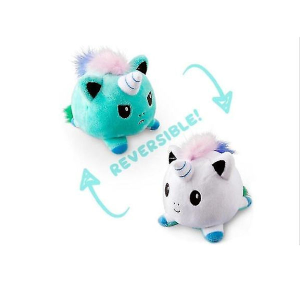 Vändbar Unicorn Cat Gato Barn Mjuk present Plysch bläckfisk Plyschdjur Dubbelsidig Flip Doll Toy