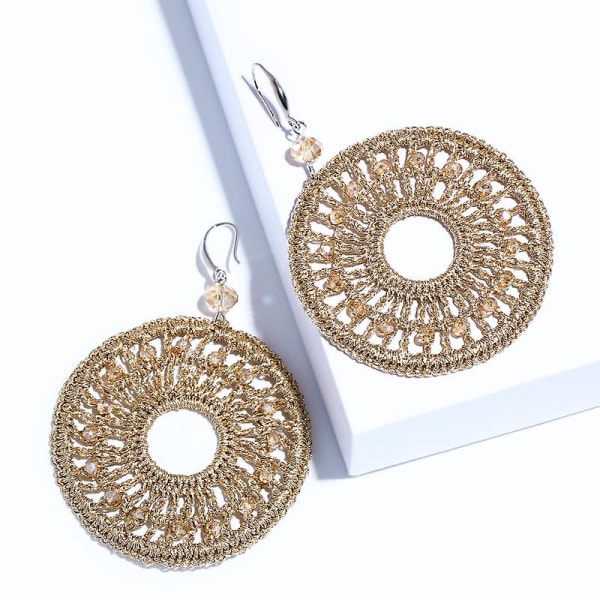 Örhängen Vintage Zircon Beads Modesmycken Ac10367 Beige