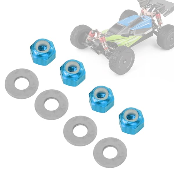 Opgraderingstilbehør - Blå hjulhex-låsemutter til WLtoys 1/14 144001 RC-bil (A949-49R)