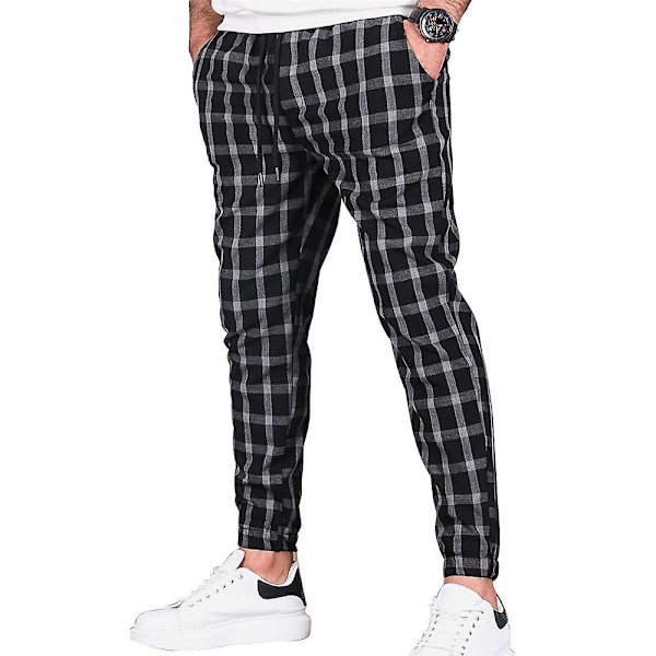 Mænds snorebukser med elastik i taljen Black 2XL