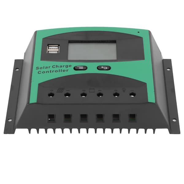 60A 12/24V Solar Opladningsregulator Dobbelt USB-port God Varmeafledning Solpanel Intelligent Regulator