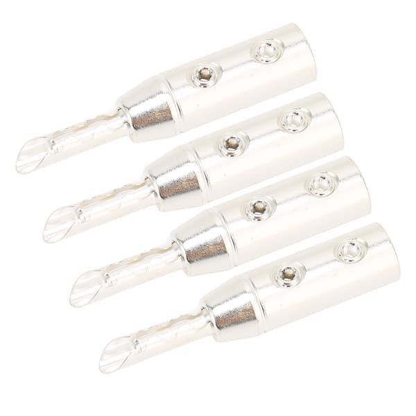 BA1417 BFA Banankontakt Silverpläterad 7mm 0.3 Tum Högtalarkabelkontakt