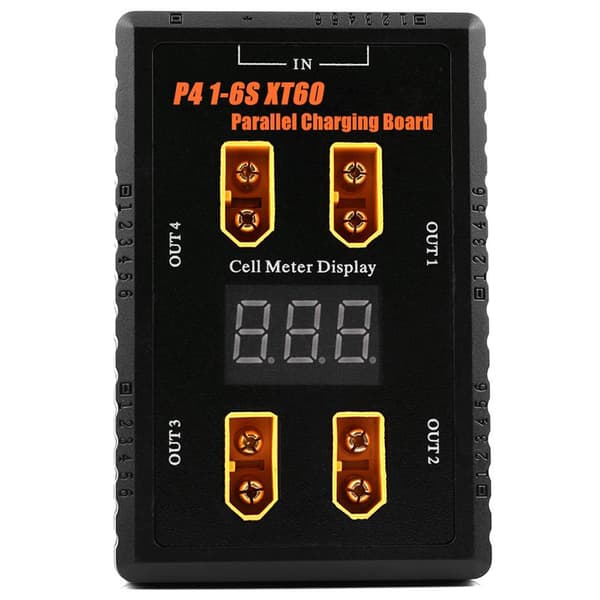 LiPo-batteri parallelt ladekort - 1-6S, 40A indgang, XT60-stik