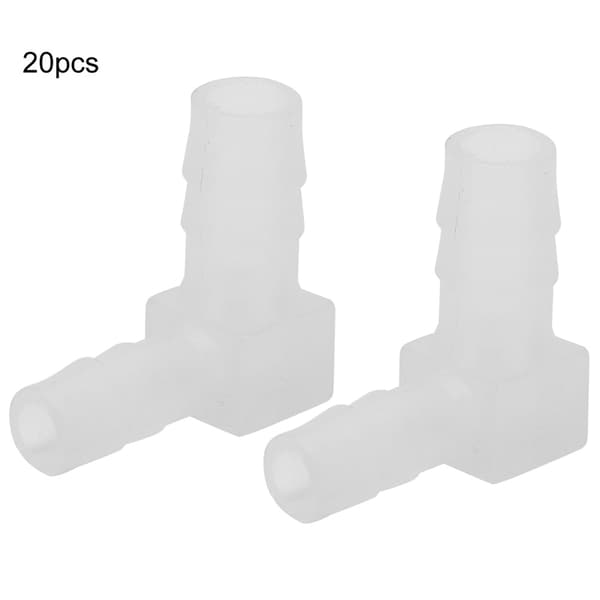 20 stk. 90 Graders Akvarie Luftpumpe Albue Rør Adapter Akvarium Slangeforbindelse