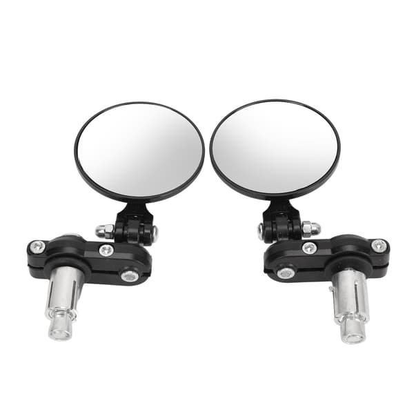 2 stk. Motorcykel Bakspejl 3 tommer Rundt Foldbart Styr Endespejl til 7/8 tommer Diameter Styr Motorcykel