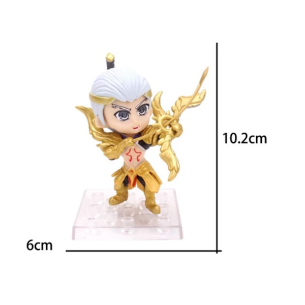 Todelt sæt King Glory kagedekorationspynt Q-version håndlavede ornamenter legetøj (efterkommer Zhuge Liang)