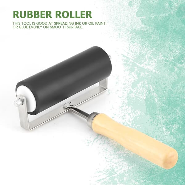 Craft Oljemålningsverktyg - Kraftig hårdgummi Brayer Roller Print Pensel