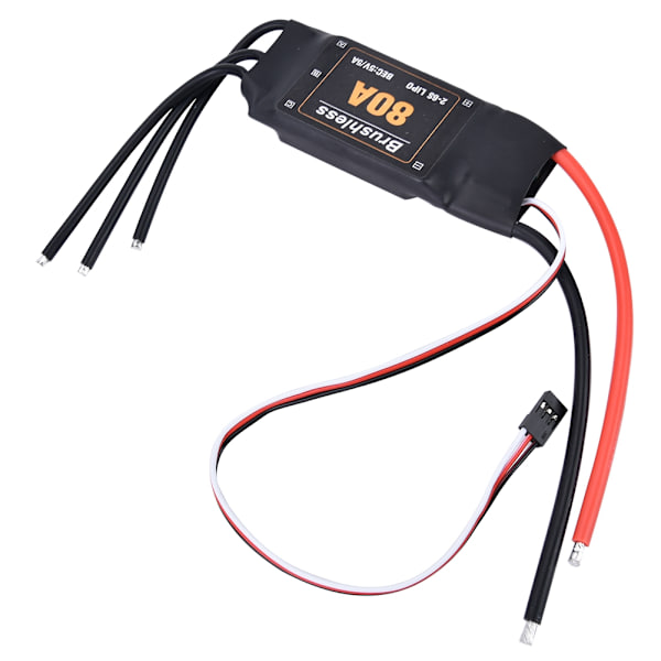 80A Børsteløs ESC Hastighetskontroller Batteri Lavspenningsbeskyttelse RC Tilbehør 2-6S