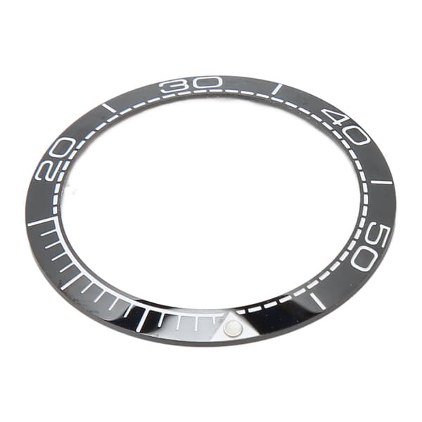 Professionel 38 mm keramisk urkransindsats, sort base, hvide tal, stribet urmagerreparationstilbehør