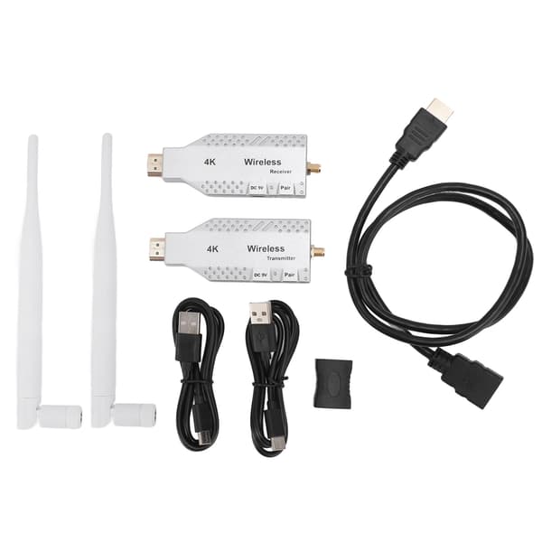 4K Trådløs HDMI Extender Sender Modtager 50m Plug and Play til PC TV Skærm