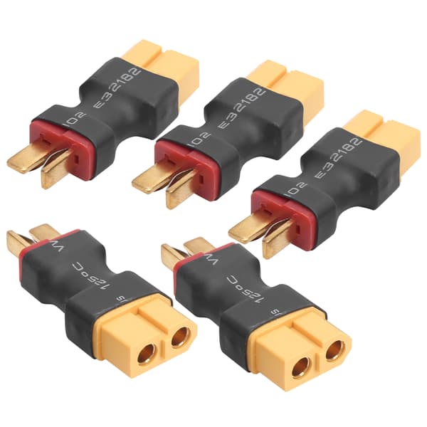 RC Plane Battery Adapter - 5st T-Type hankontakt till XT60 honkontaktkopplingar, inga kablar