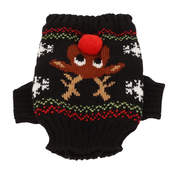 Lille Mellem Hund Juleferie Sne Sweater S Sort