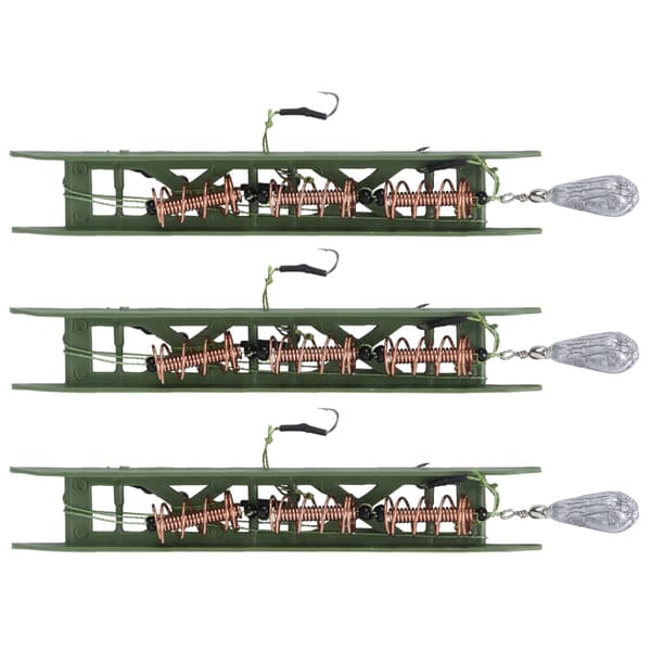 3 stk. 15g/0.5oz Fiskefoderbur Springholder med Blylod til Fisk Karpe