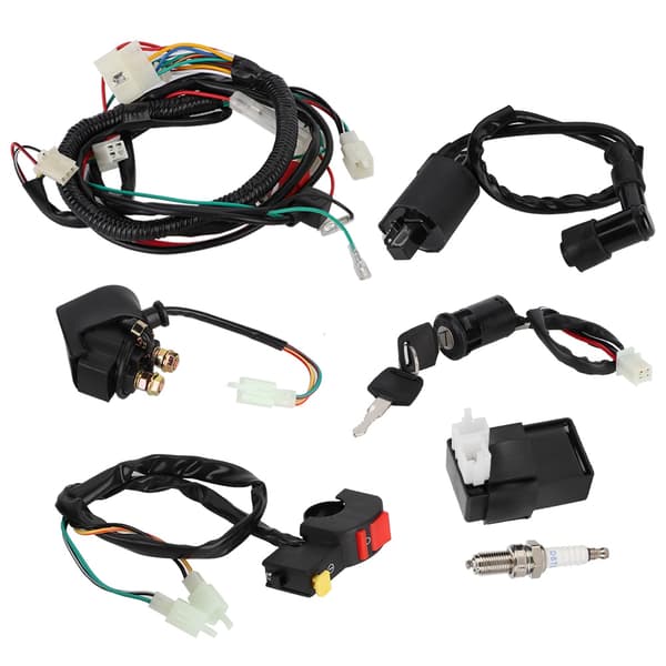 Komplet ledningsnet solenoid spole CDI relæ kit til 150cc ATV Quad tilbehør