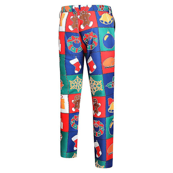 Jule Mænds Festlige Fancy Dress Bukser Red 2XL