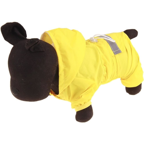 Hundekostume, samlet justerbar vandtæt hundejakke, med sikre reflekterende striber (XL, gul)