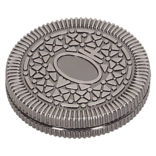 Metall Slider Haptic Coin Vuxen Stress Relief Clicker Fingertoppsleksak ADHD Silver