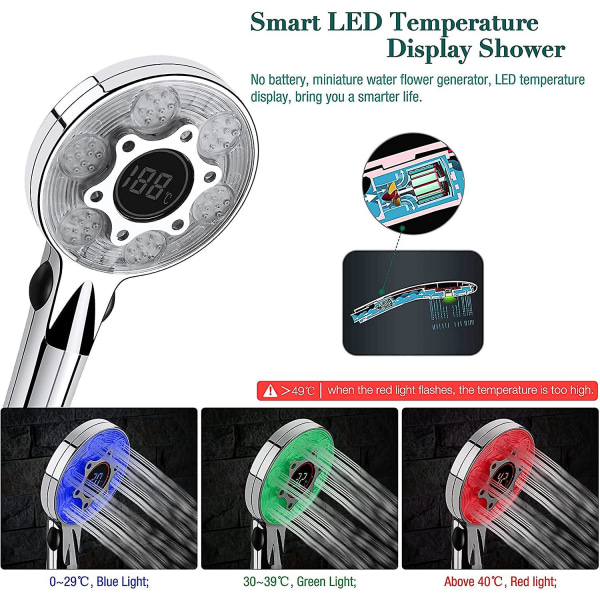 LED Dusch Temperaturkontroll Dusch