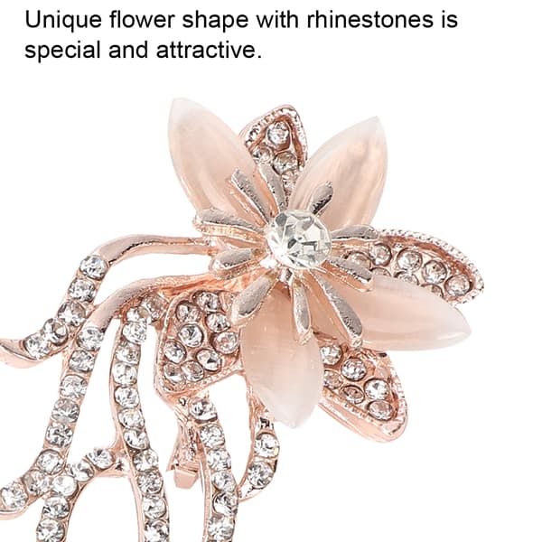 Elegant Legering Blomst Krystal Broche Dame Mode Smykke Tilbehør