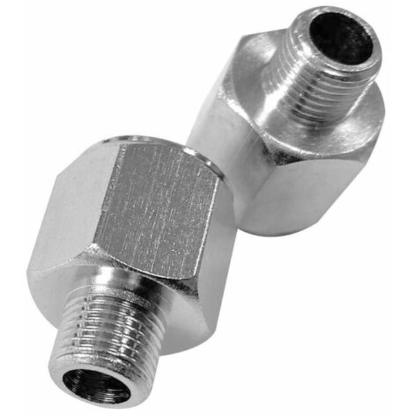 Airbrush ilmaletkun sovitin, uros Bsp G1/8" ja naaras Bsp G1/4", 2 kpl