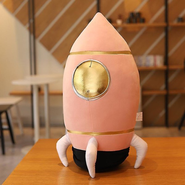 Astronaut Dukke Plys Legetøj Rumskib Dukke Børnedags Fødselsdagsgave Robot Dukke A Pink spaceship