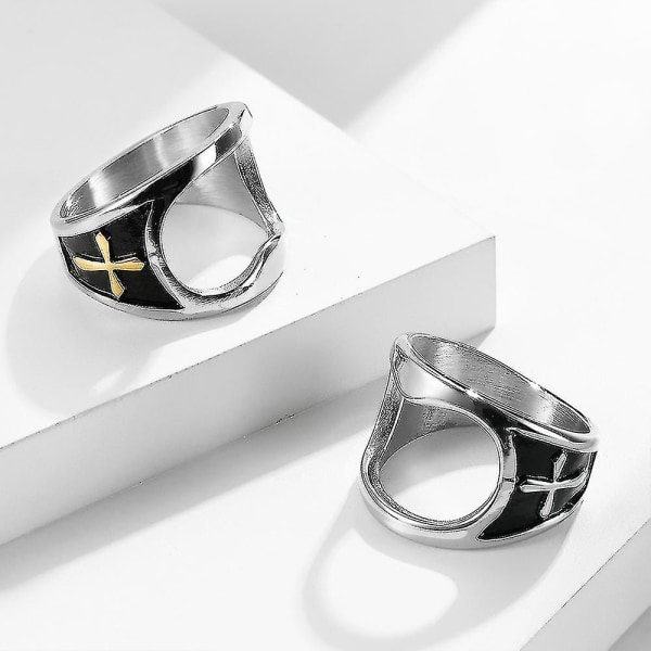 Rostfritt stål Flasköppnare Ring Ring Retro Cross Flaska