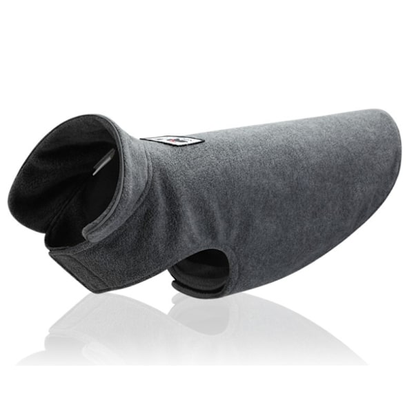 Hundekostume, vinterhundefrakke, varm vindtæt jakke, fleecetøj til kæledyr, reflekterende regnfrakkejakker Snorhul (grå, XXL ryglængde 47 cm, bryst 68-