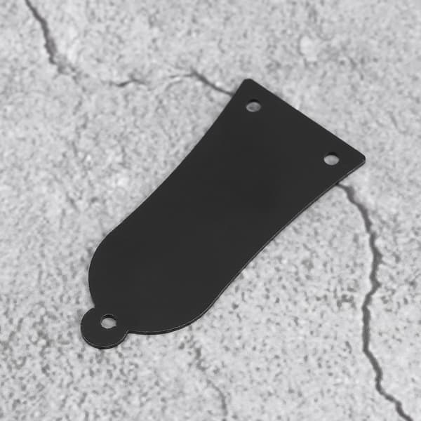 3-håls metall truss rod-skydd med skruvar för gitarrbasersättning svart
