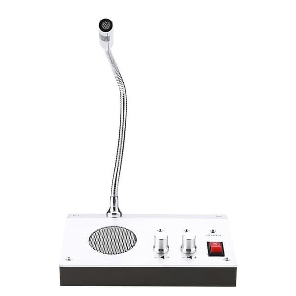 100-240V Dobbeltvejs Stemmemikrofon Højttaler Intercom Vinduesdisk Interphone til Sikkerhedsfirma US