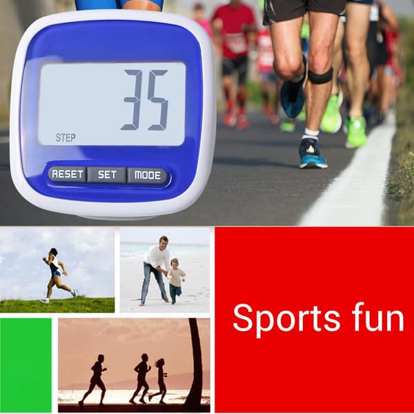 3D Skridttæller LCD Display Pedometer med Klips