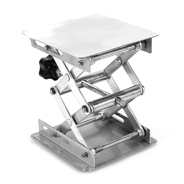 Laboratorieløft Løfteplattformer Stativ Sakseløft Rustfritt Stål 100X100mm