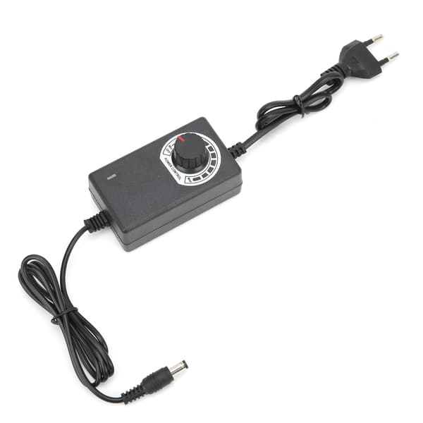 DC Motor Hastighetskontroller Justerbar Strømforsyningsadapter EU-plugg 100V til 240V