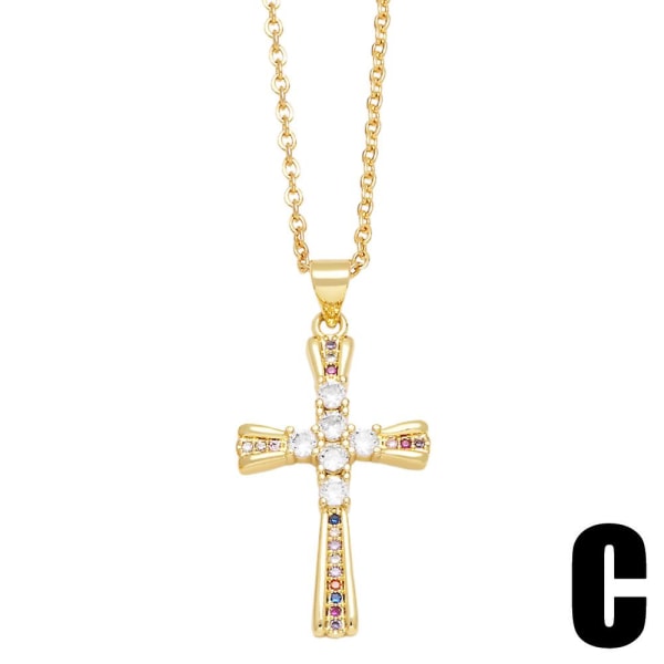 Kaulakoru Vintage Zircon Cross Muotikorut Ac8693 C