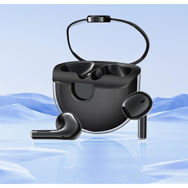 Transparent lager trådlöst 5.0 Bluetooth -headset (vitt)