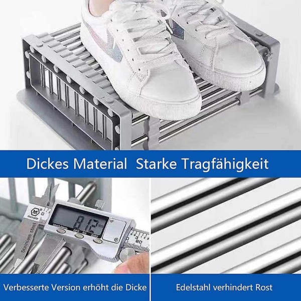 Utdragbar hållare för disk- och bestickställ, 304 diskställ i rostfritt stål över diskbänk, diskavlopp i diskho eller bänkskiva