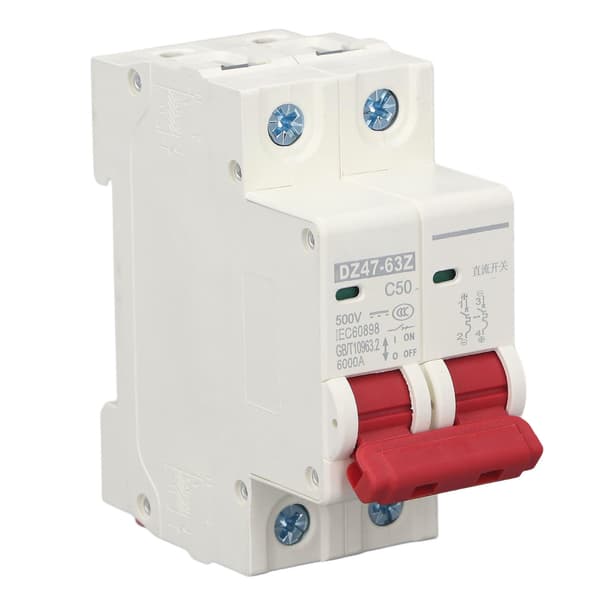DZ47 63Z C50 2P DC Miniature Strømafbryder 50A 500V til Solenergisystem